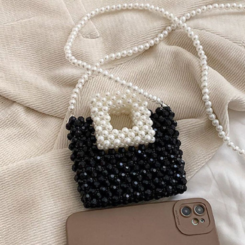 Tas mutiara muat hp. tas handmade bymetastyles