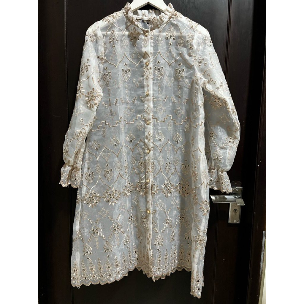 [Preloved] Tunik Organza Bordir | Atasan Wanita