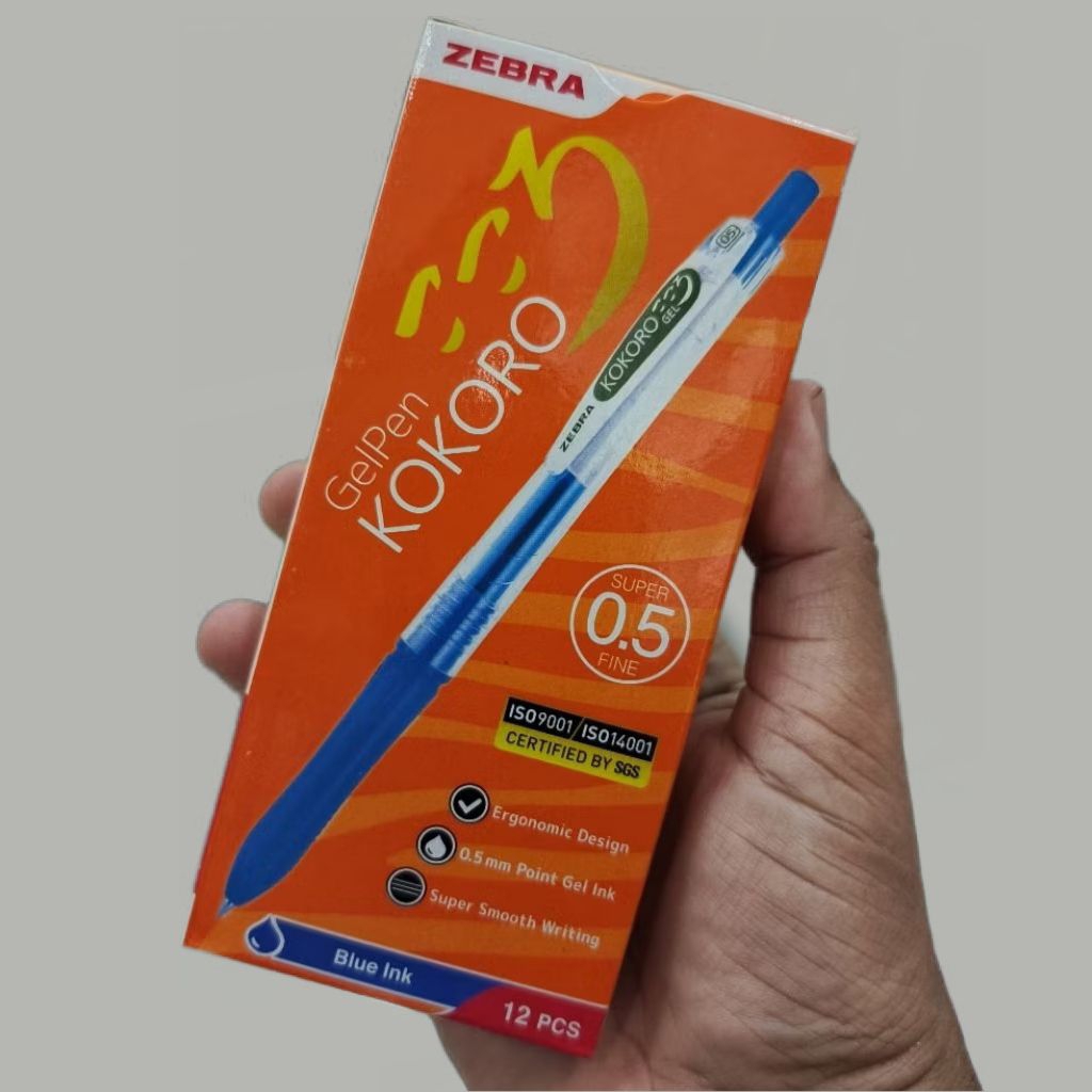 Pulpen Gel Zebra Kokoro Sweet Gel / Bolpoin Kokoro 0.5mm (BIRU)