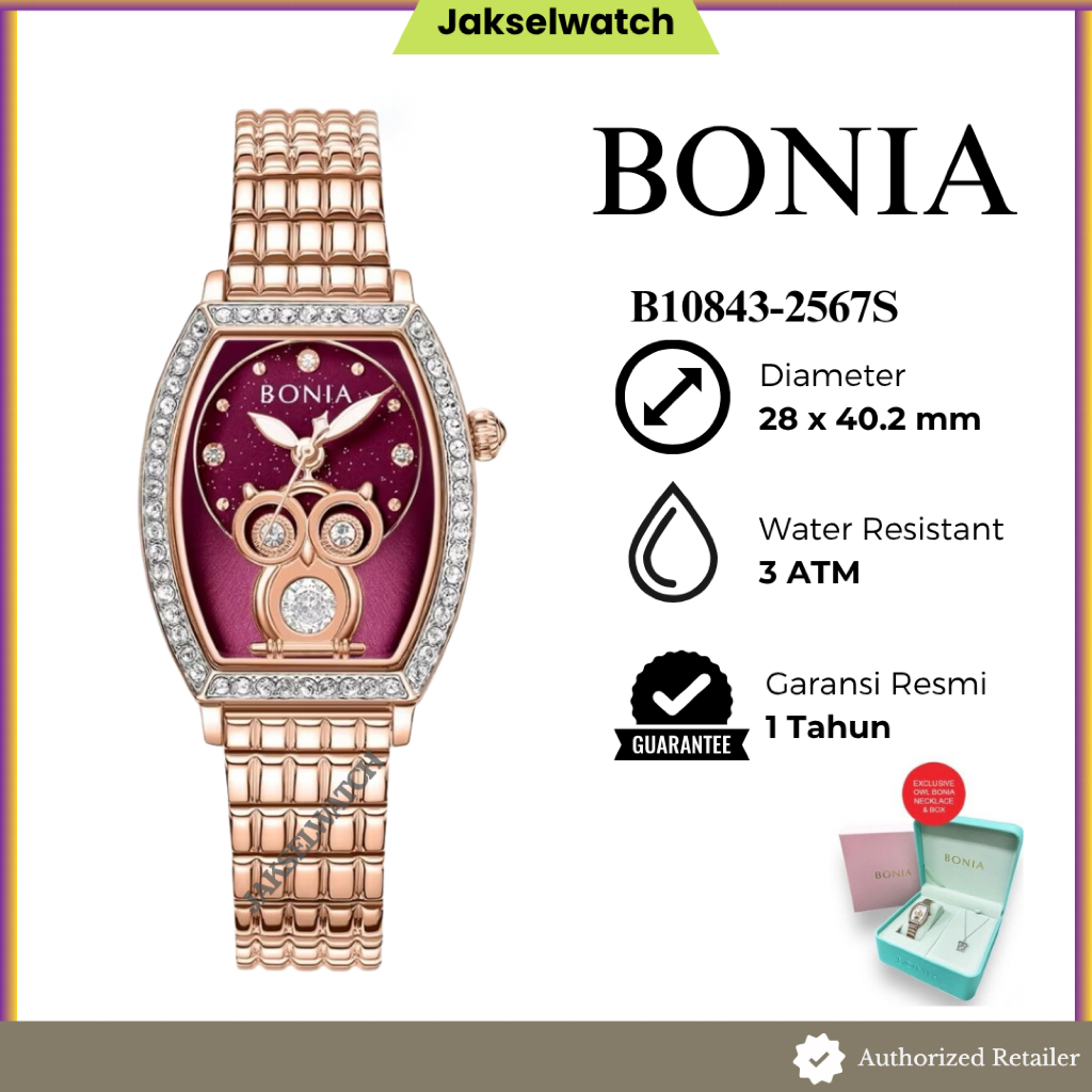 ORIGINAL Jam Tangan Wanita Bonia Missie Tale Owl Edition BNB10843 / B10843 / BNB 10843 Garansi Resmi