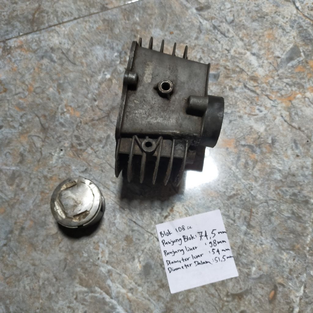 Silinder Blok Boring Liner Garuda Bangau 108 CC 110 cc Mocin Lifan Tossa Viar Original Bekas Copotan