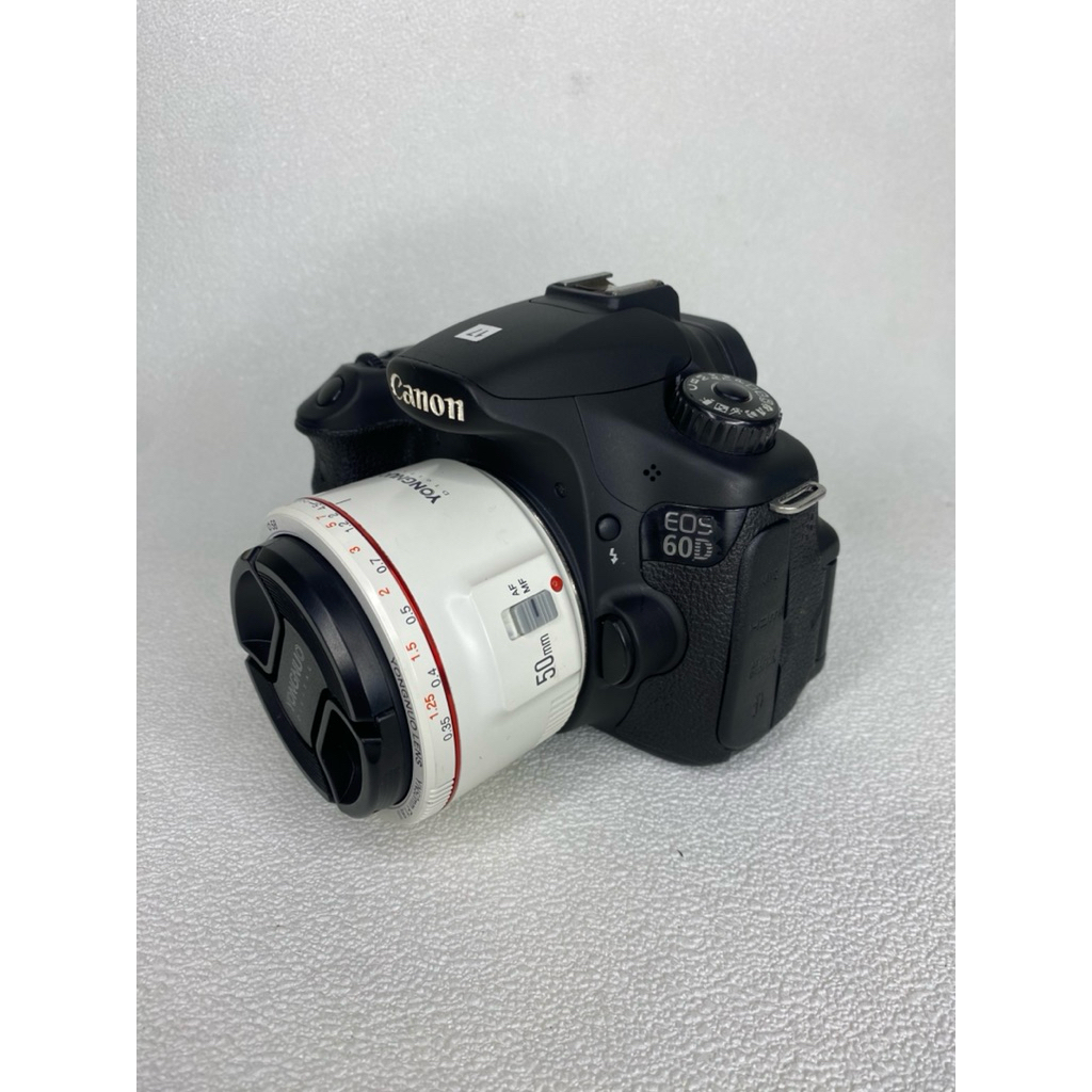 canon 60D + lensa fix yongnuo 50mm 1.8 mark II MURAH