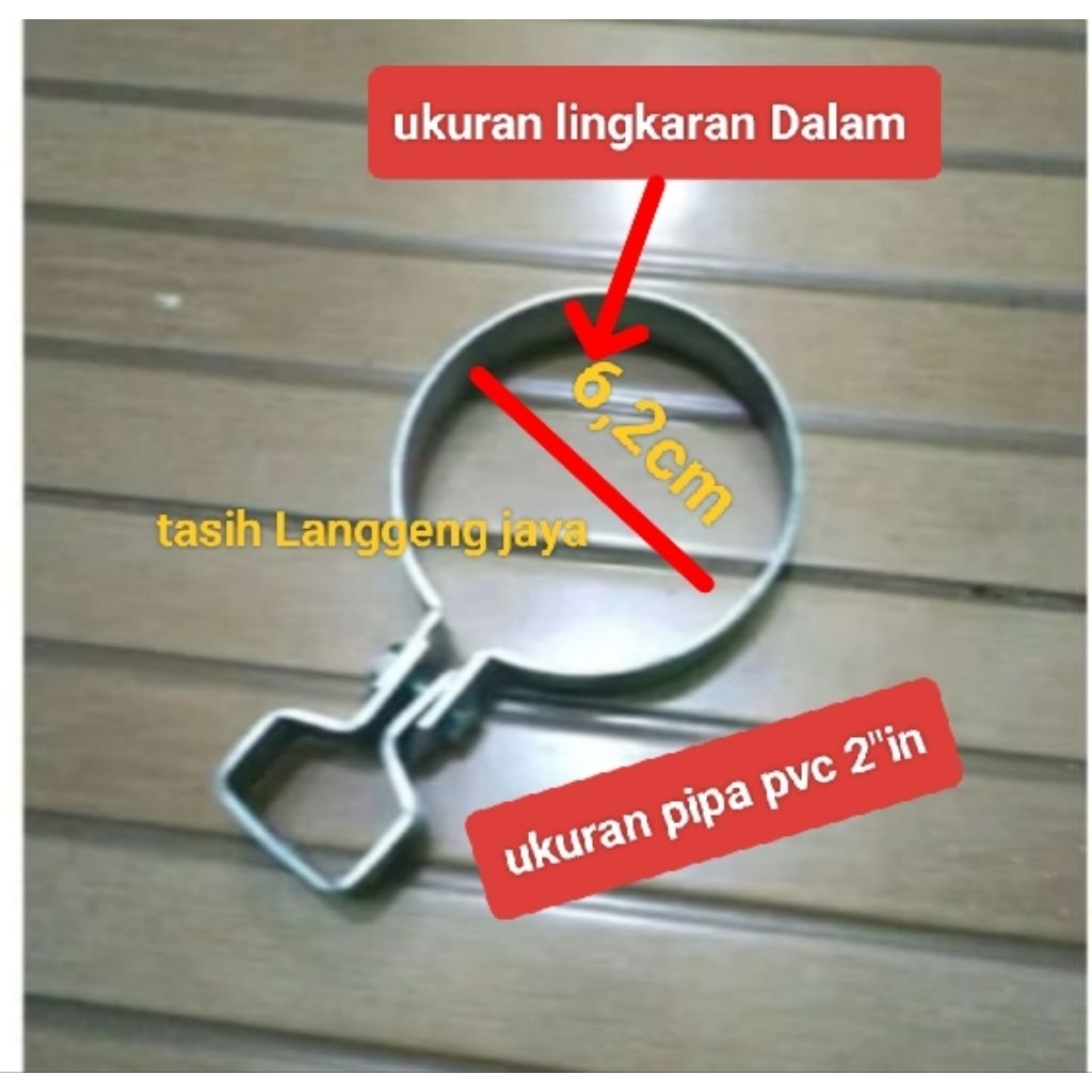 Klem gantung pipa 2"inch besi tebal