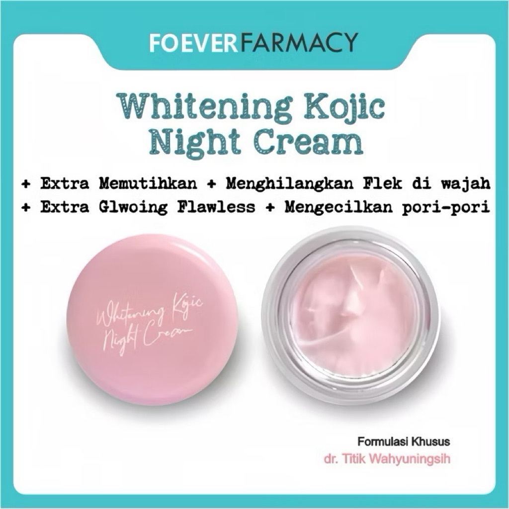 Dr Titik Wahyuningsih Night Cream Kojic Whitening - Cream Malam Pemutih Flek Berat