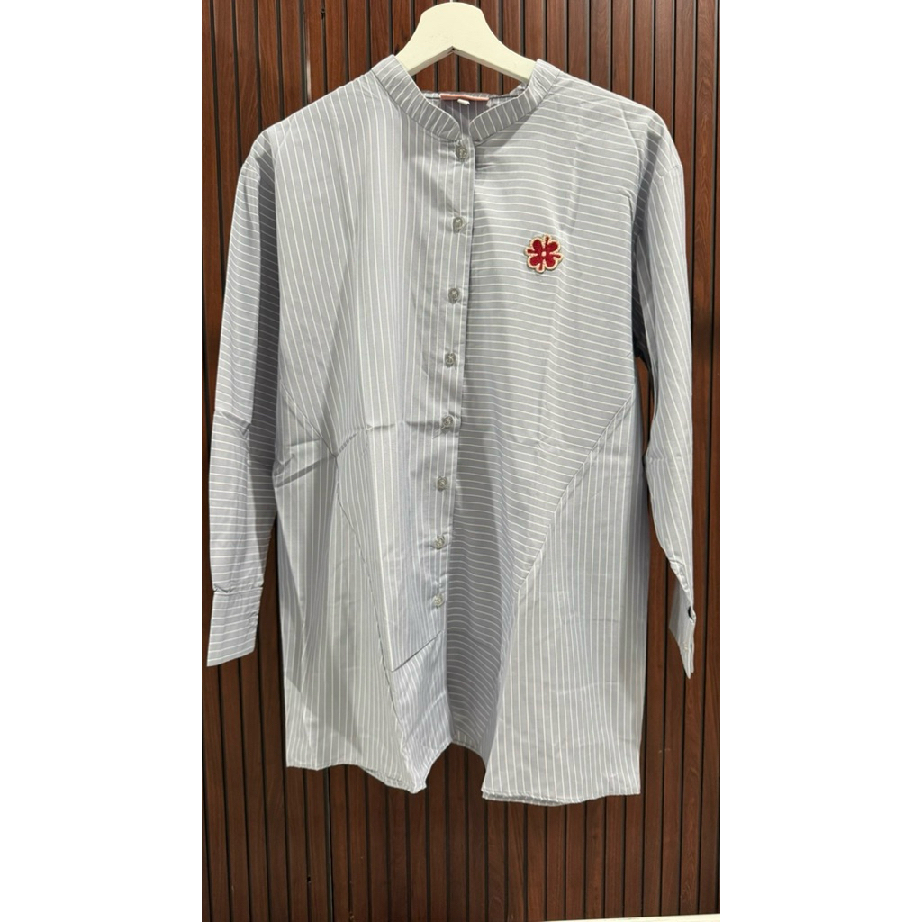 Preloved Kemeja Ria Miranda Cloverm - grey