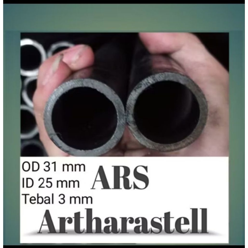 Pipa besi seamles od 31 mm id 25 mm tebal 3 mm panjang 100 cm