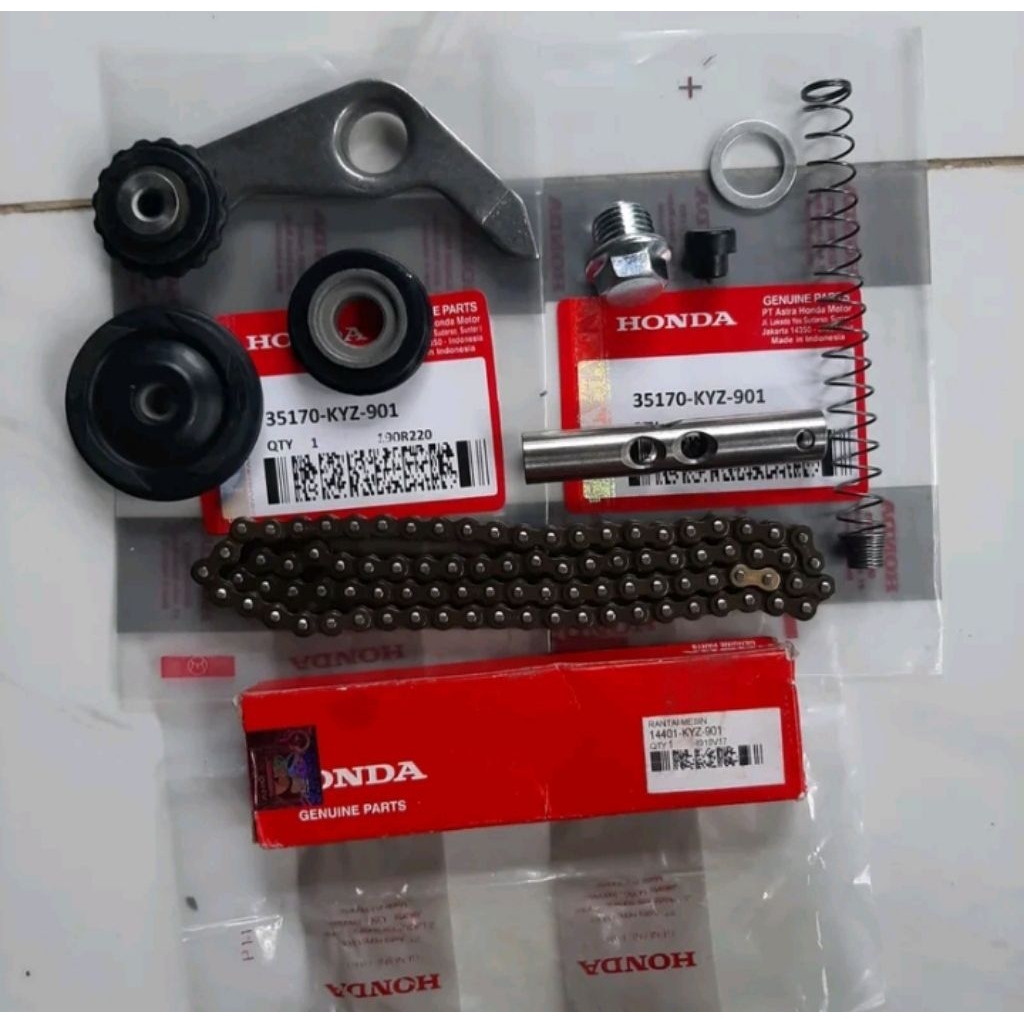 Paket rantai keteng set Supra x 125 helm in blade 125 Fi Ori KYZ