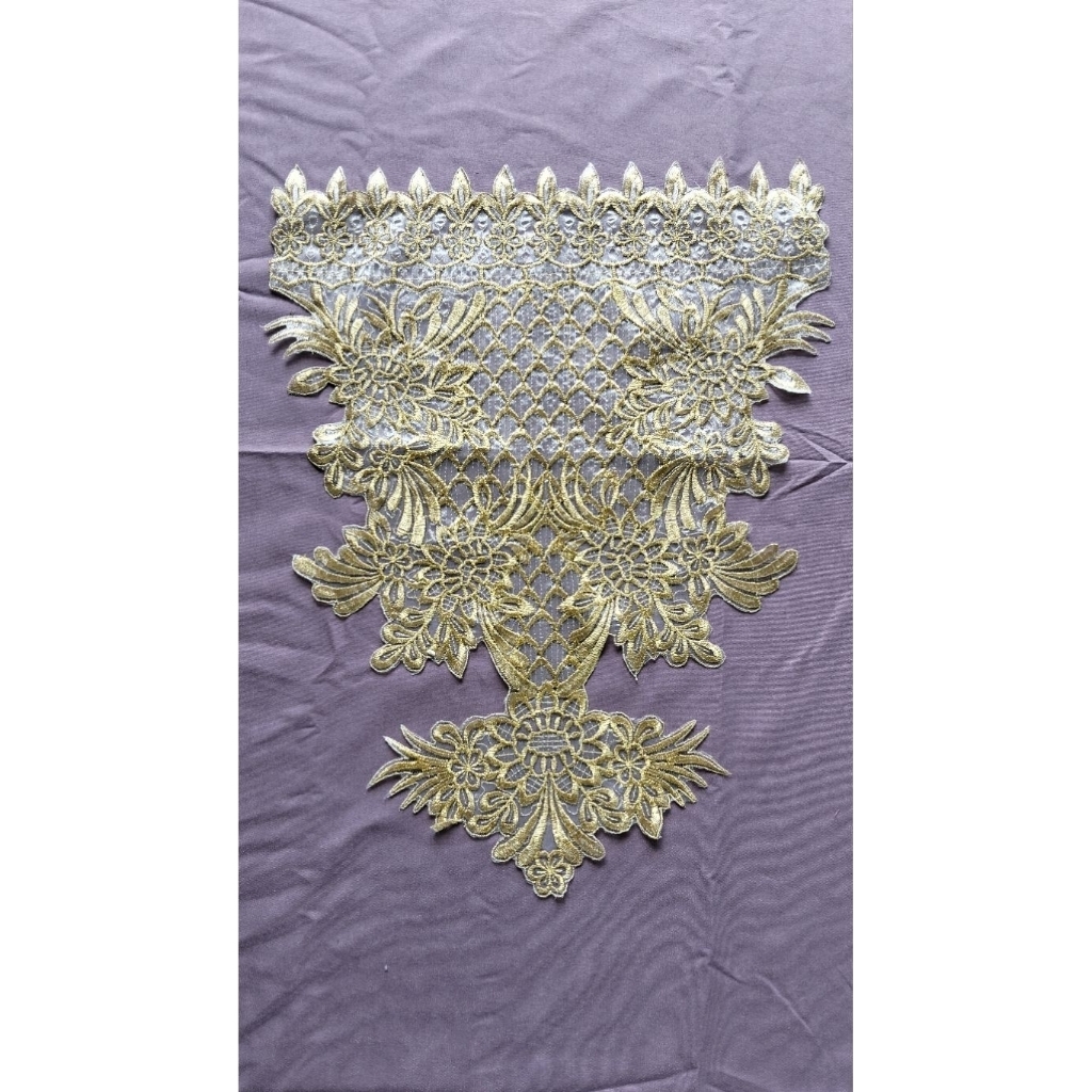 bordir tempel bordir aplikasi benang bordir metalik emas