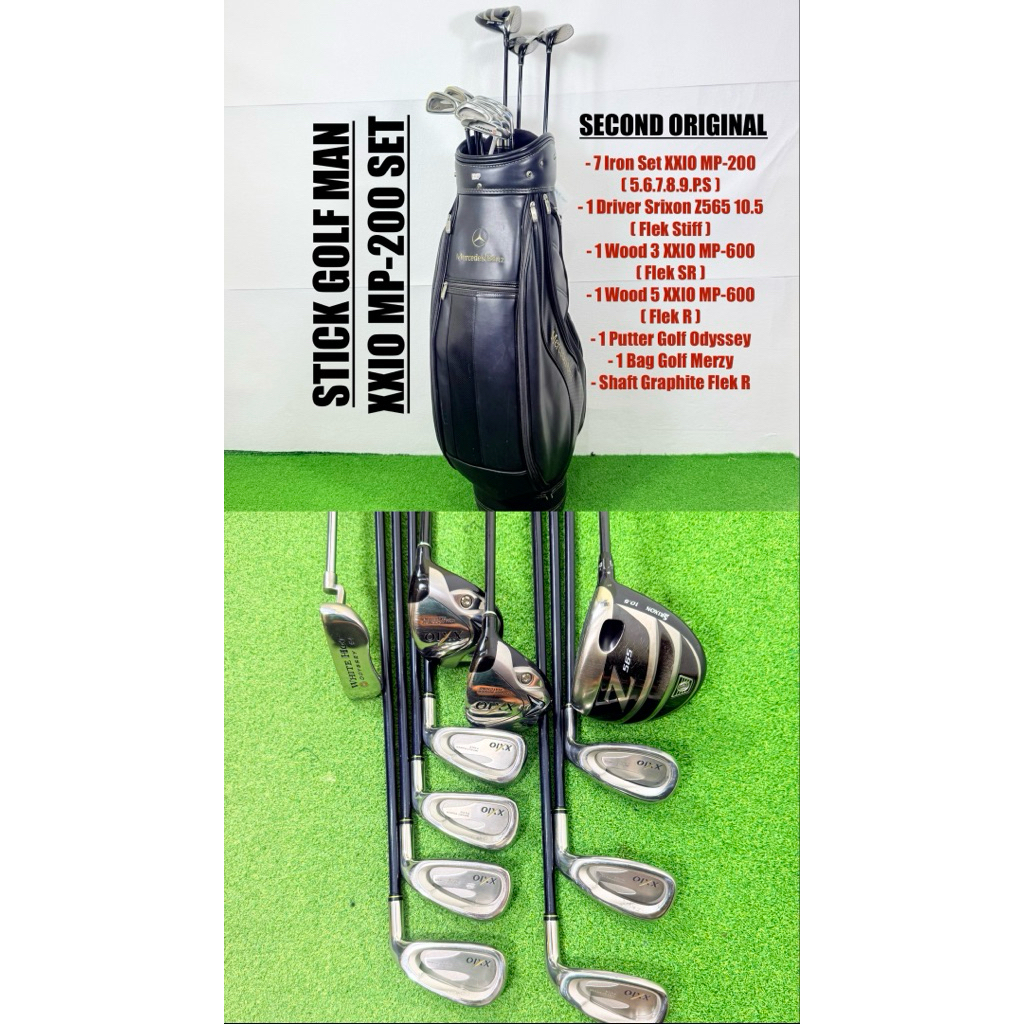 Stico Golf Man Second Original Fullset Bag Golf XXIO MP-200 Shaft Graphite Flek R