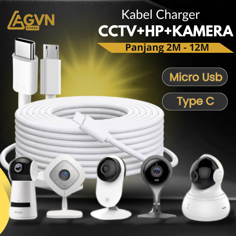 Kabel Charger Micro USB Untuk Kamera CCTV Android