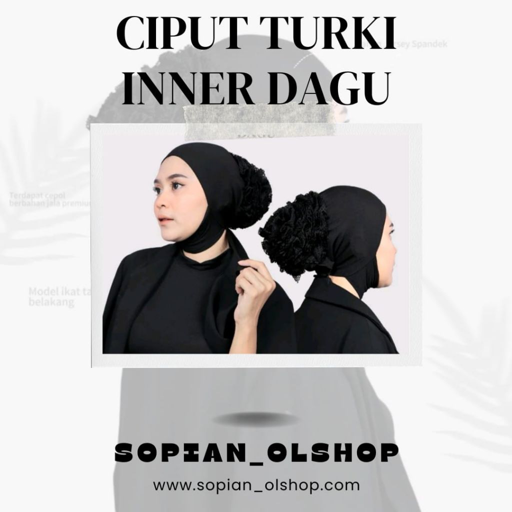 Ciput Turki Dagu Inner/Turki Dagu Dalaman Jilbab Bahan Jersey