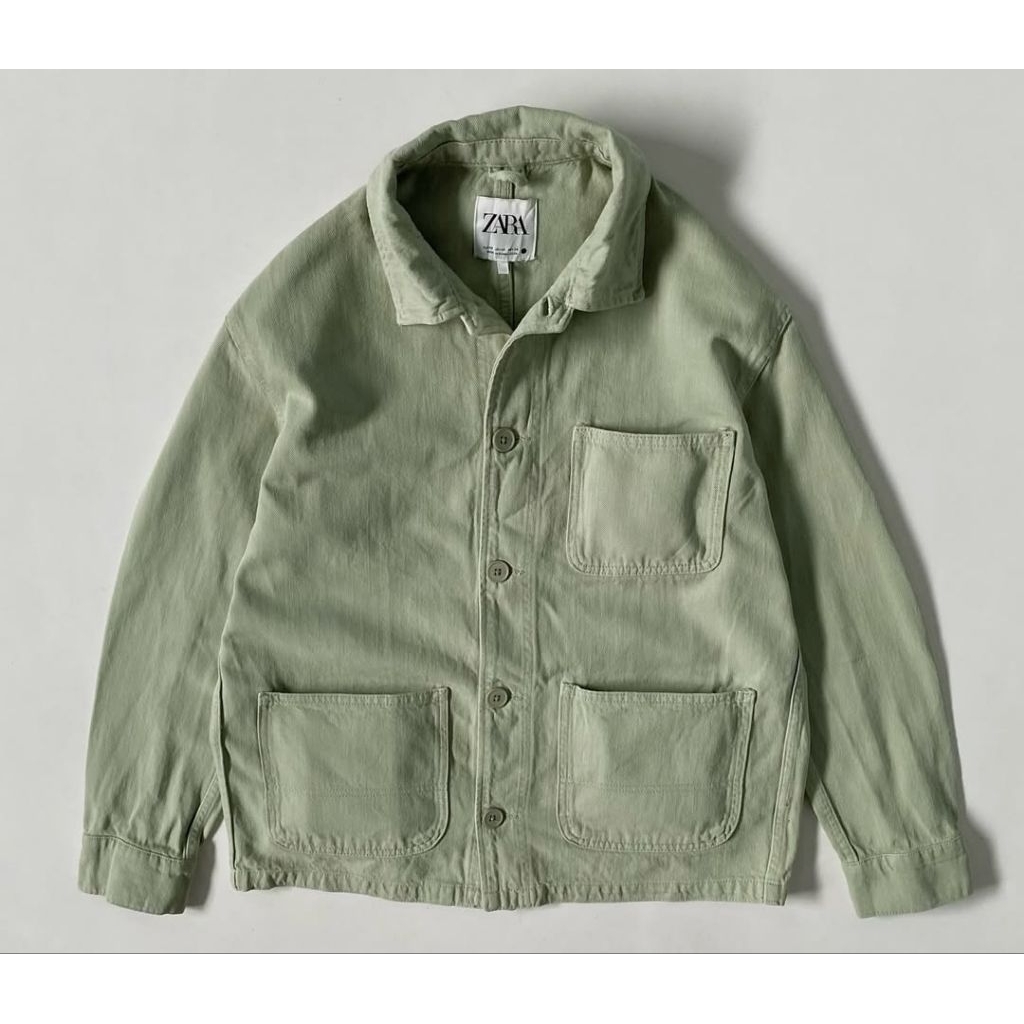 Zara Sage Chore Jacket - French Coat