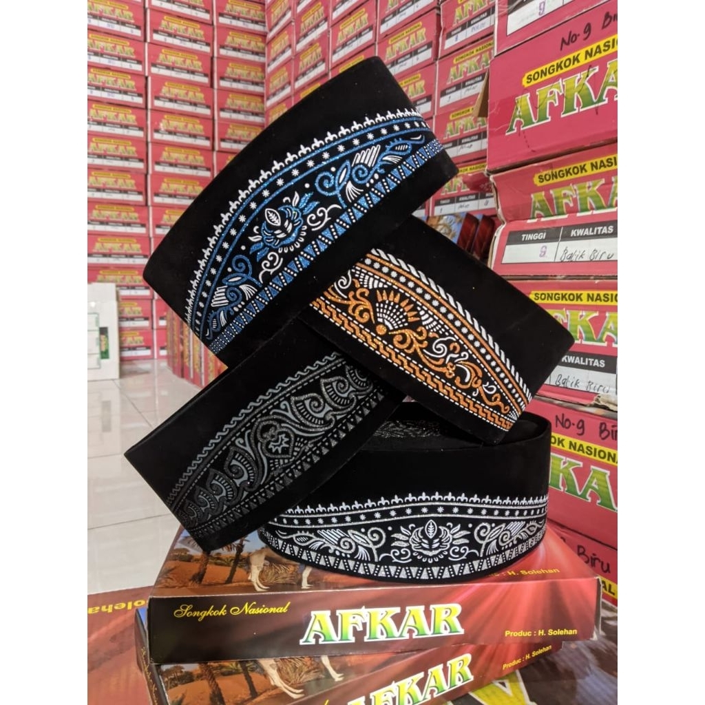 Peci Songkok Hitam Motif Batik Exclusive Premium Original by Afkar