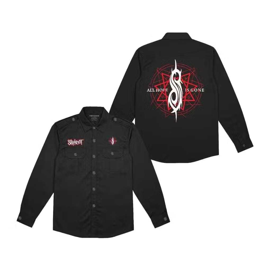 Workshirt SLIPKNOT kemeja kerja Lengan panjang unisex pdh distro bandung baju pria dan wanita size l