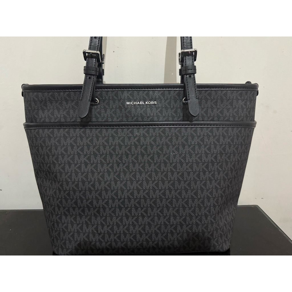 Preloved Michael Kors Winston Medium Signature Logo Pocket Tote