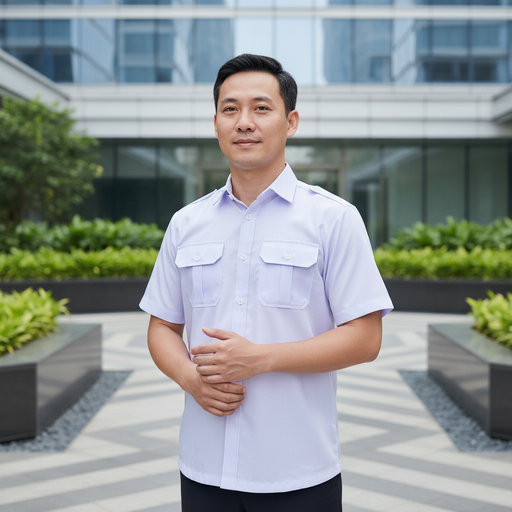 Baju PDH American Drill Putih, Bahan Adem, Jahitan Garment. Rapi, Nyaman Dipakai.