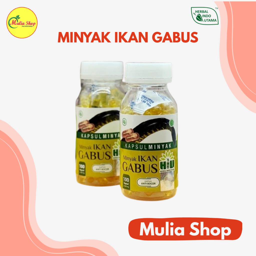 HIU Minyak Ikan Kutuk/ Ikan Gabus isi100kapsul