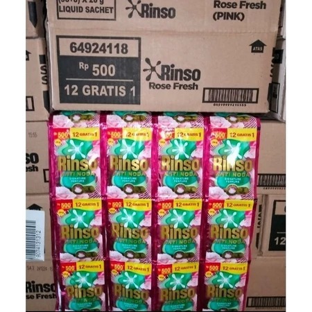 Rinso Cair Sachet 1 Dus 500 Isi 104 Sachet