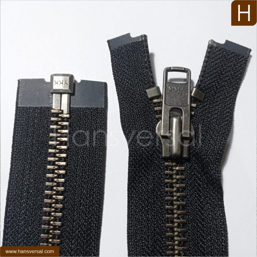 Resleting Besi 100, 112, 200 cm YKK Heavy Duty Metal Zipper No.10 Open End