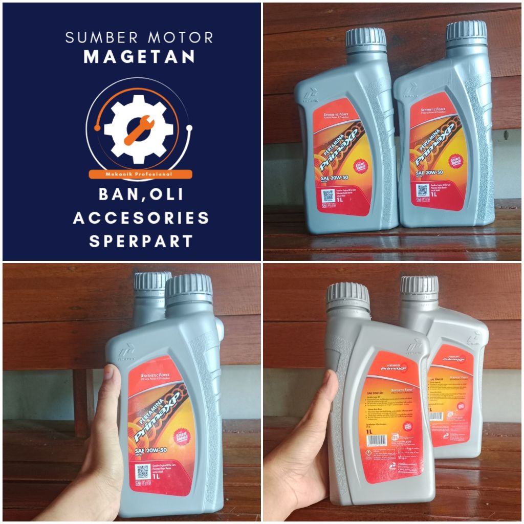 Oli PrimaXp Galon 1Liter SAE 20W-50 | Oli Mesin Motor dan Mobil Bensin Original Pertamina