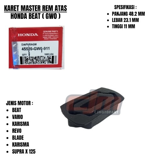 KARET MASTER REM ATAS BEAT KARISMA GW0 BERKUALITAS ORIGINAL