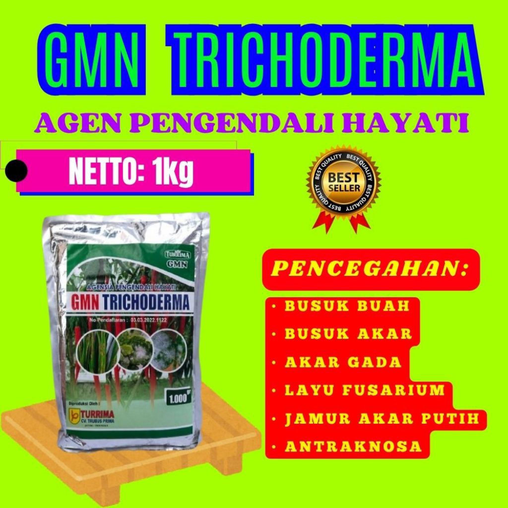 SOLUSI PETANI  GMN Trichoderma Alami GMN Trichoderma Atriviride Isi 1kg