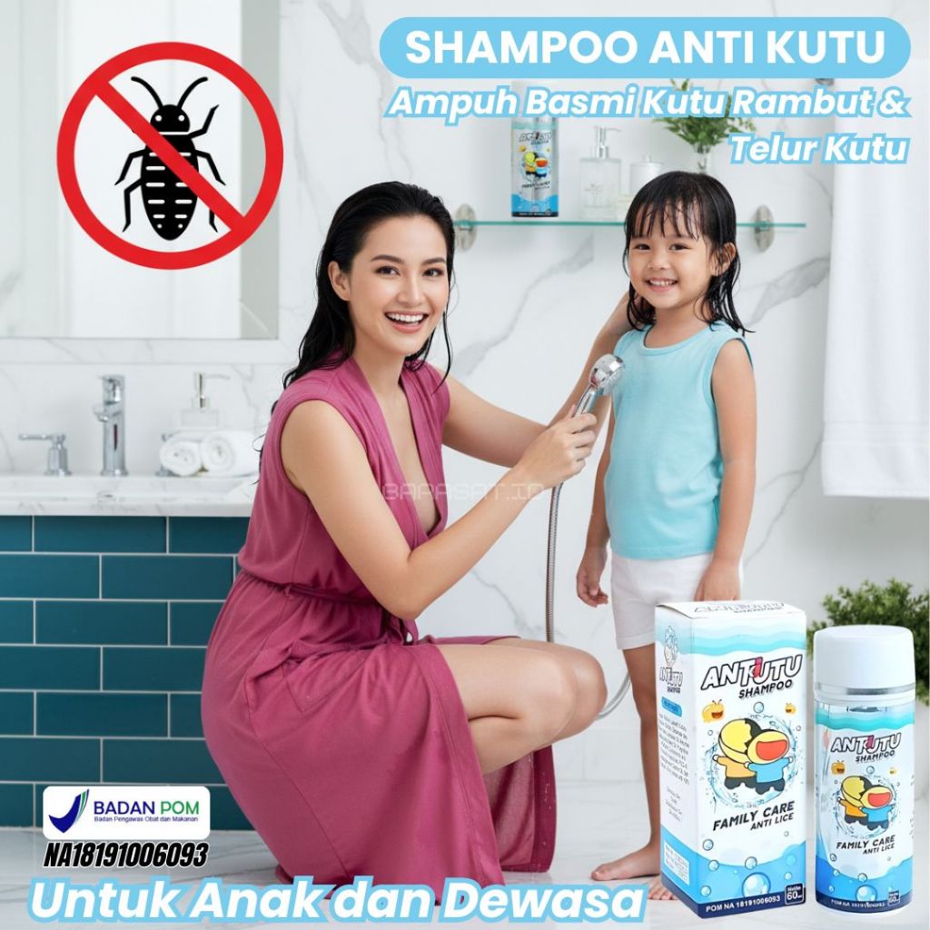 Sampo kutu aman untuk anak Antutu Menghilangkan Telur kutu Rambut Efektif Membasmi Kutu hingga Tunta