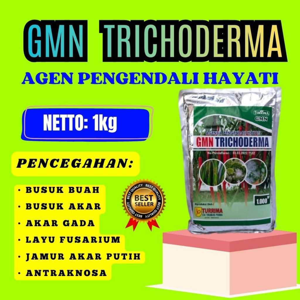 PROMO !! GMN Trichoderma Hamatum GMN Trichoderma Cair Dan Padat Isi 1kg