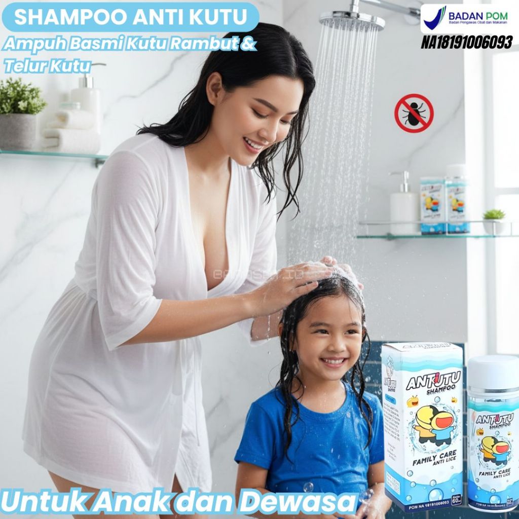 Sampo kutu aman Antutu Penghilang Telur kutu Rambut Ampuh Membasmi Kutu hingga Tuntas BPOM Untuk Ana