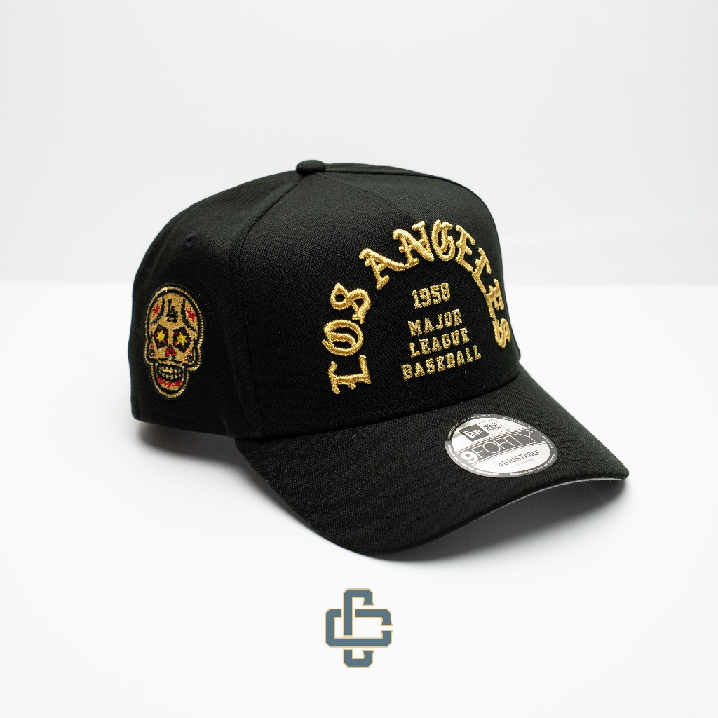 TOPI NEW ERA ORIGINAL 940 A FRAME LOS ANGELES DODGERS LOGO SCRIPT GOLD