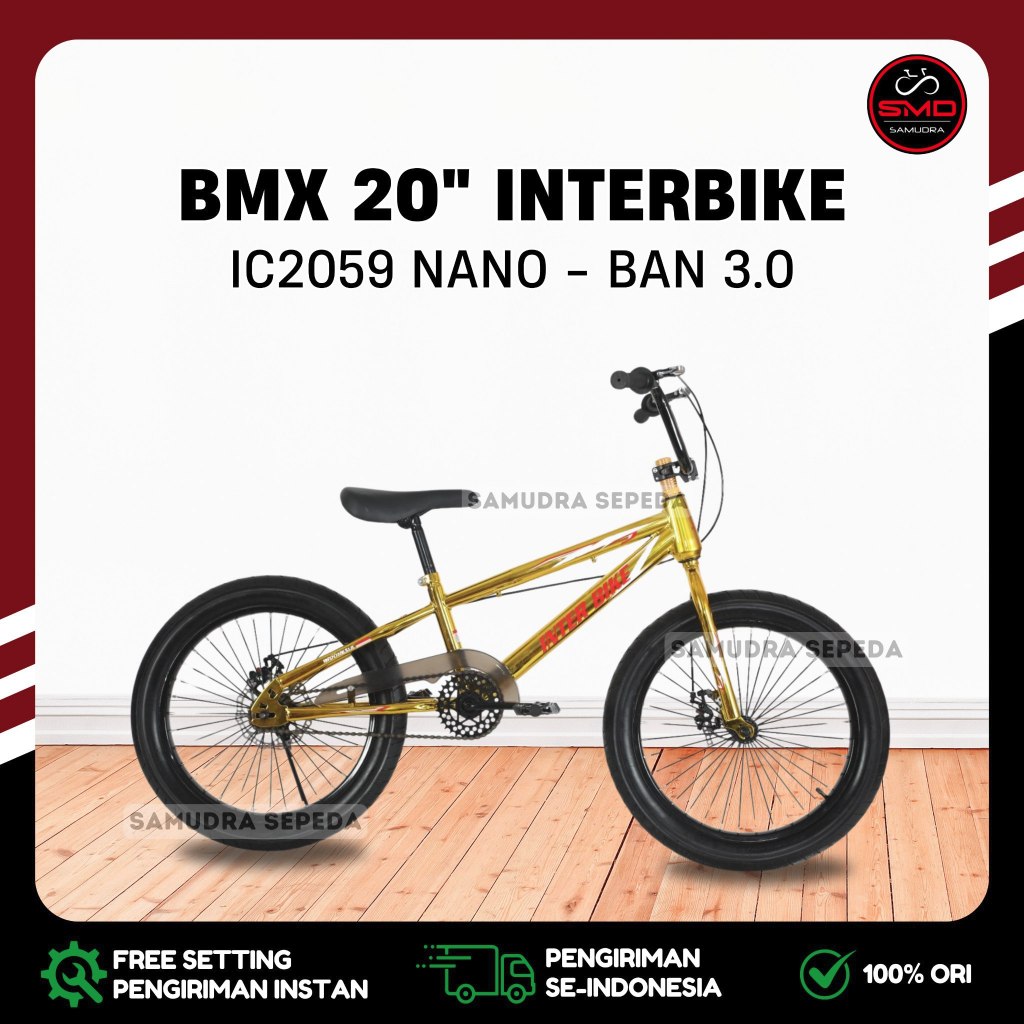 Sepeda Anak BMX 20 Inch Merk Interbike Inter Bike 2052 // 2057 Ban 2.0 // 2059 3.0 Nano PL Murah BDG