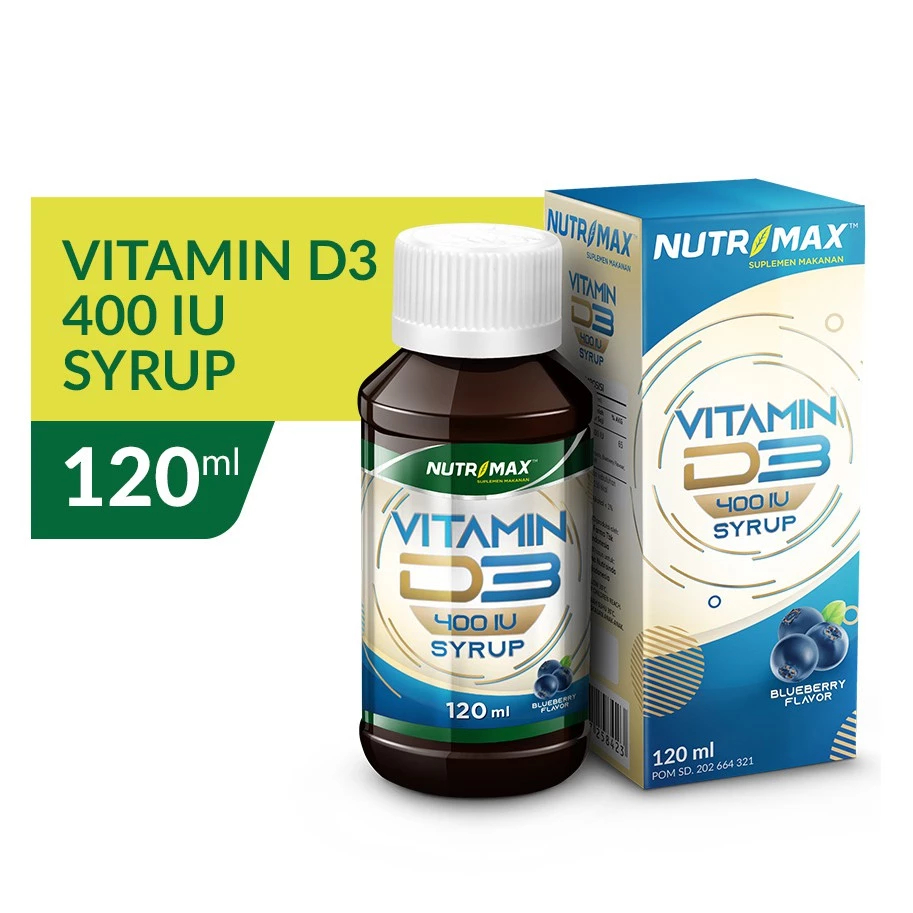 Nutrimax Vitamin D3 400 IU Sirup - Vitamin D3 Anak Blueberry (SEMARANG)