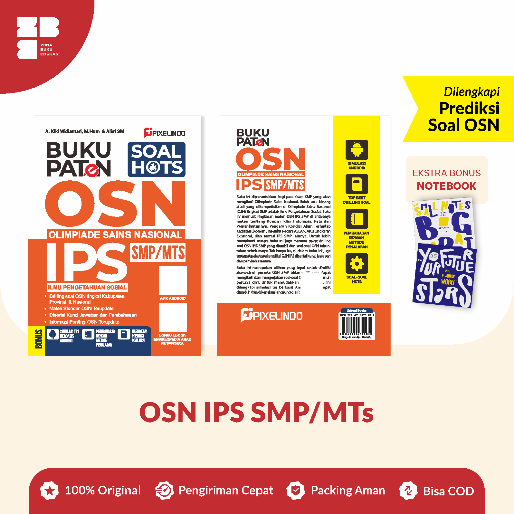 BUKU OSN IPS SMP/MTS - PREDIKSI SOAL HOTS + PEMBAHASAN LENGKAP MATERI OSN SMP/MTS 2025