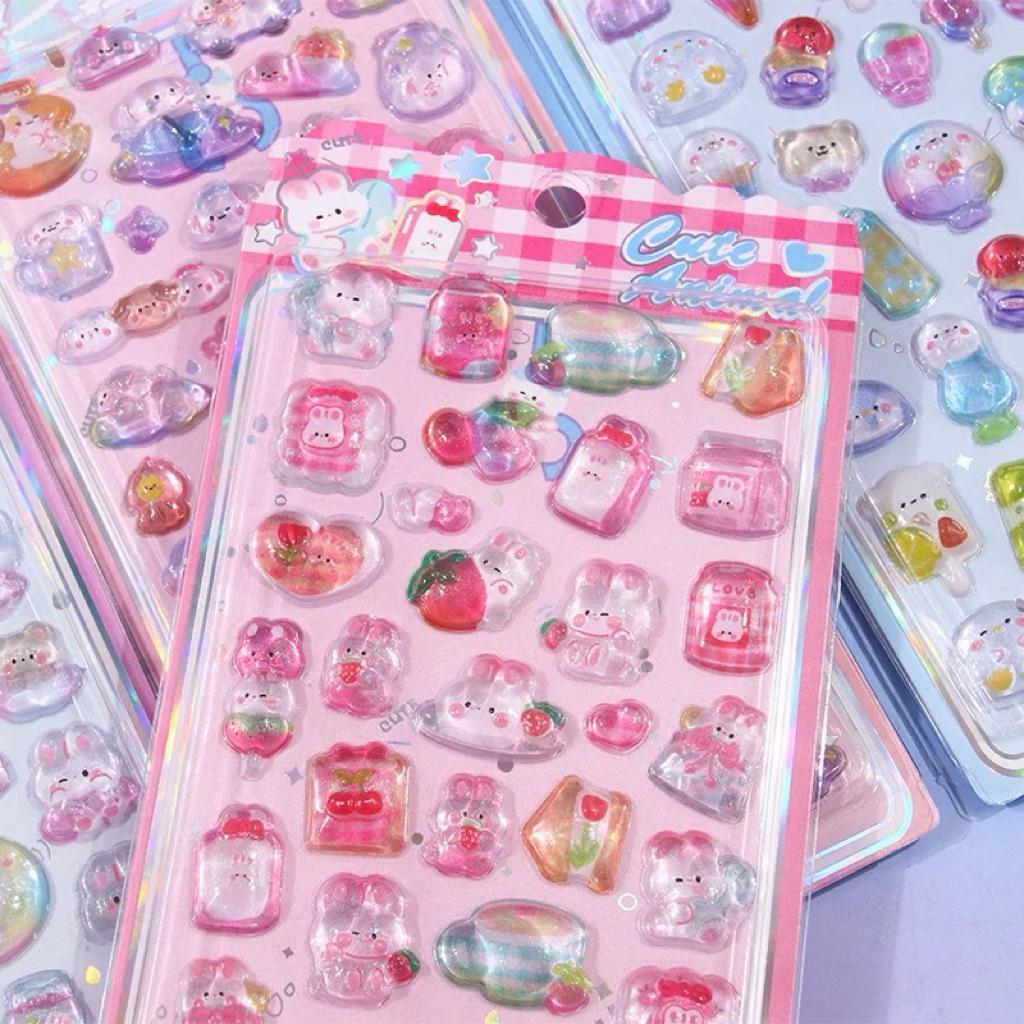 Stiker Timbul Premium Lucu Karakter DIY Case HP Prakarya