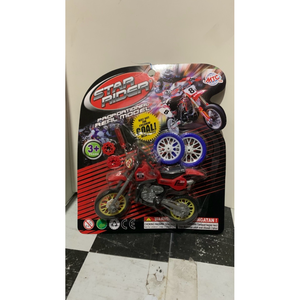 Mainan STAR RIDER Sepeda dan Motor Trail Mini – Mainan Anak Cowok Usia 3+ Tahun
