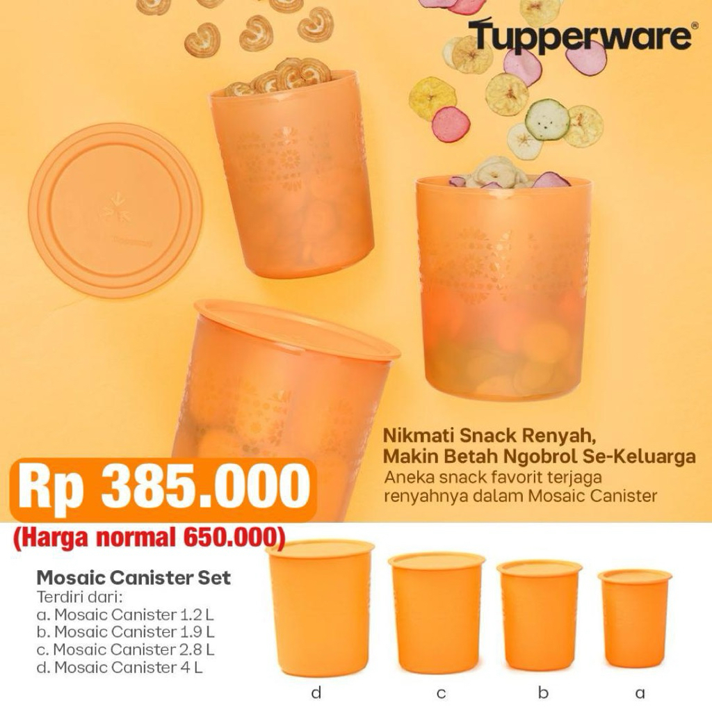 mosaic canister set  toples tupperware