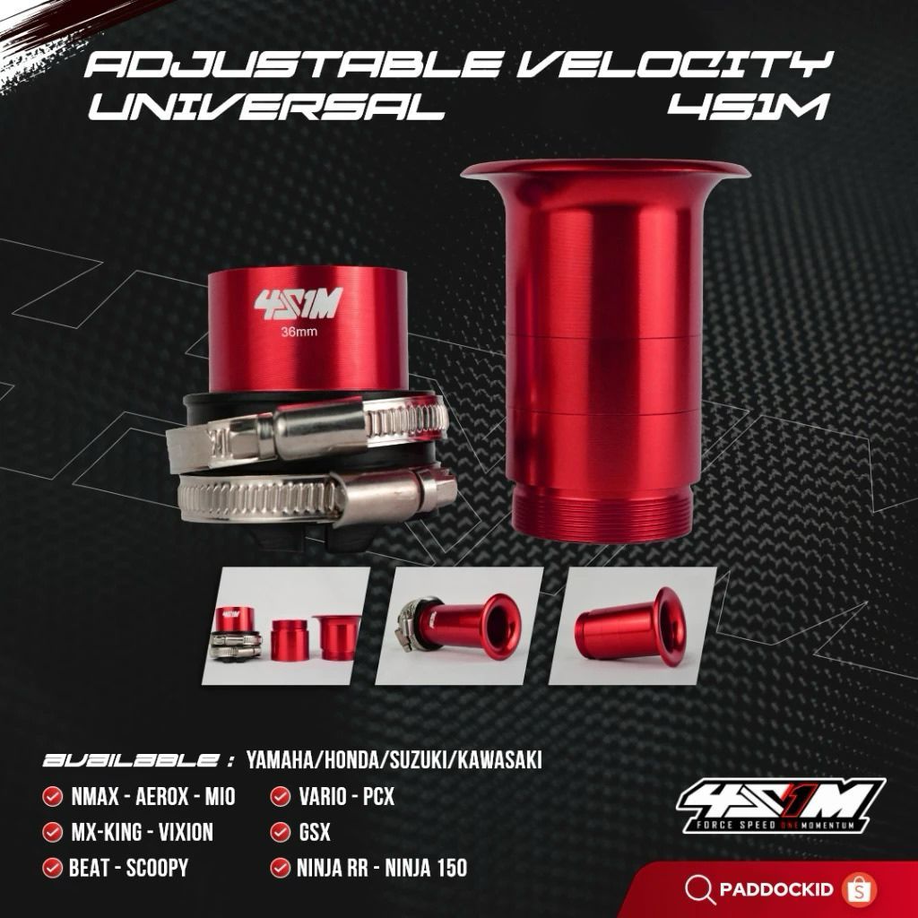 ADJUSTABLE VELOCITY 4S1M RACING 30mm/32mm/34mm/36mm/38mm/40mm - VELOCITY 4S1M AJUSTABLE UNIVERSAL BE