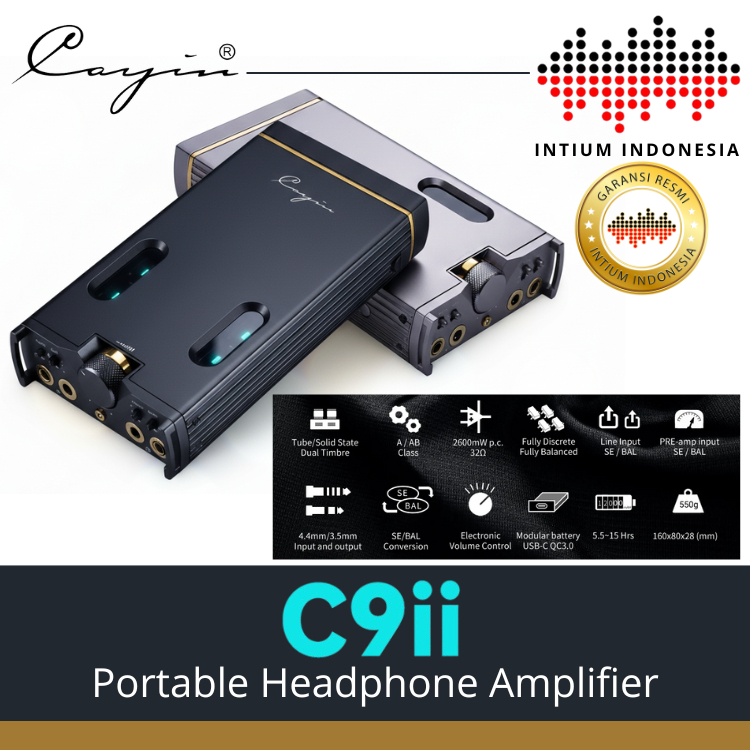 Cayin C9ii Portable Headphone Amplifier - Dual Solid-State dan Gen 5 Nutube Tube Circuit