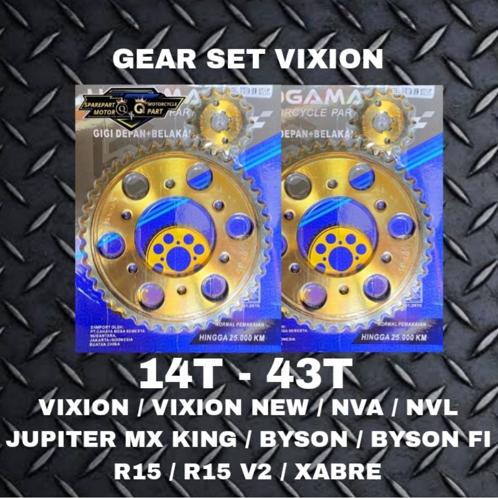 GEAR BELAKANG VIXION BYSON SCORPIO JUPITER MX KING / GEAR BELAKANG VIXION / GIR BELAKANG VIXION