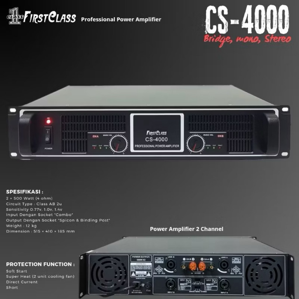 power amplifier First Class cs4000 cs 4000 firstclass original
