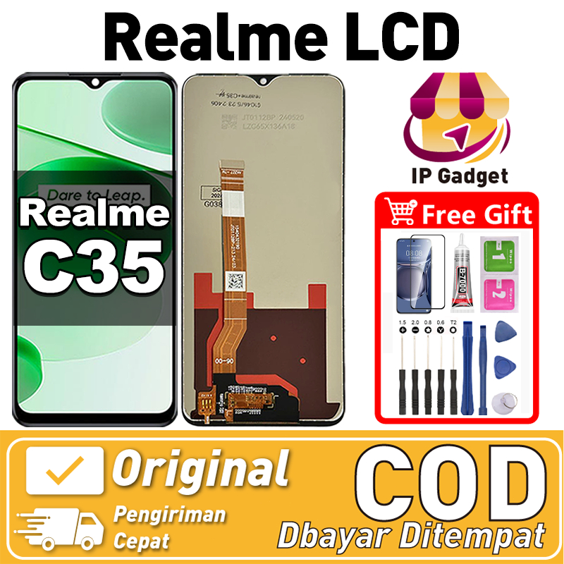LCD Realme C35 100% Original fullset ori asli Layar hp touchscreen Sentuh Versi Tinggi COD