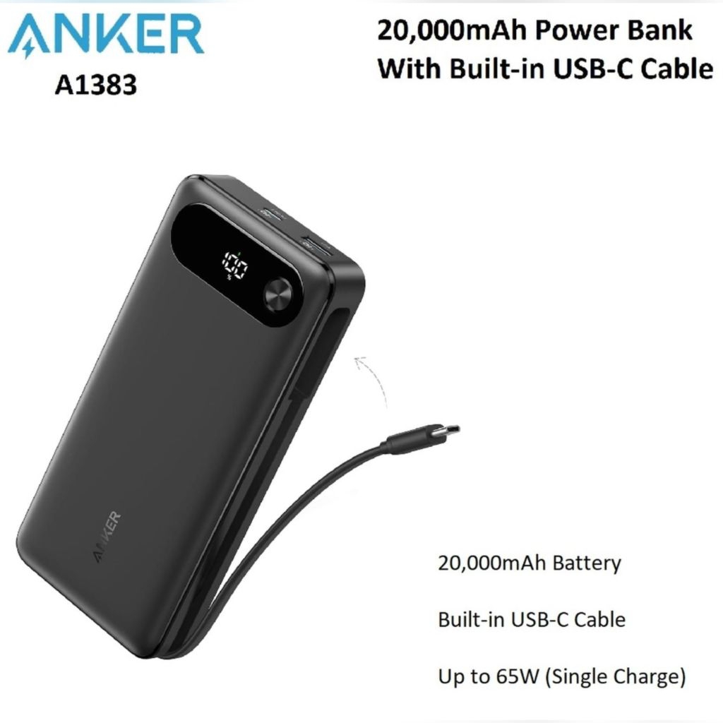 ANKER PowerBank 20000 mAh 87 Watt - A1383 ( Garansi Resmi ANKER INDONESIA )