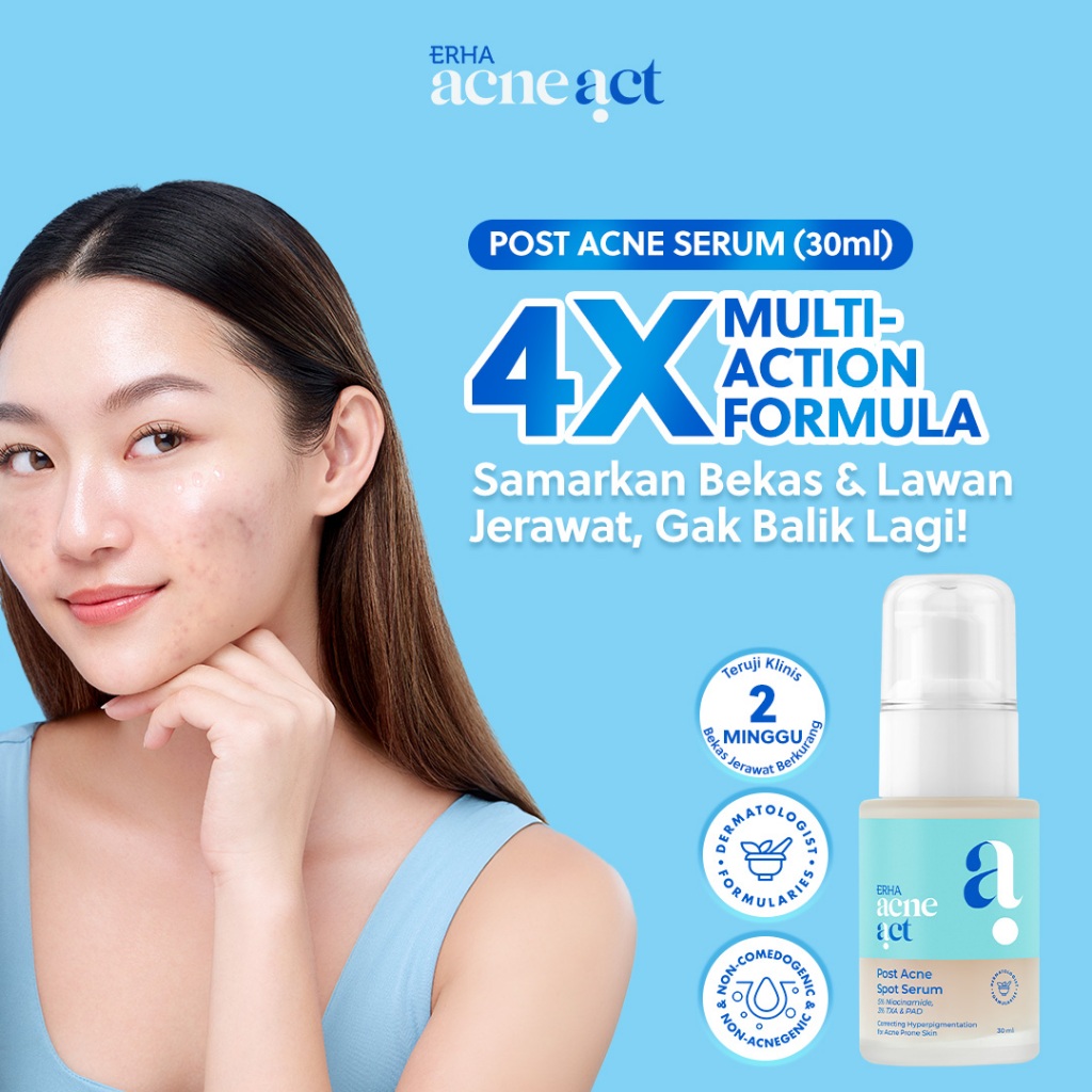 ERHA Acneact Post Acne Spot Serum 30ml  30ml Serum Bekas Jerawat  | Niacinamide 5% + Tranexamic Acid