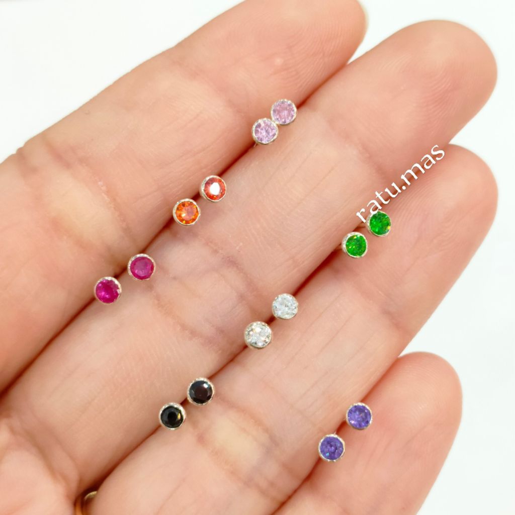 ANTING TINDIK BAYI/TINDIK HIDUNG PERAK 925 LAPIS EMAS