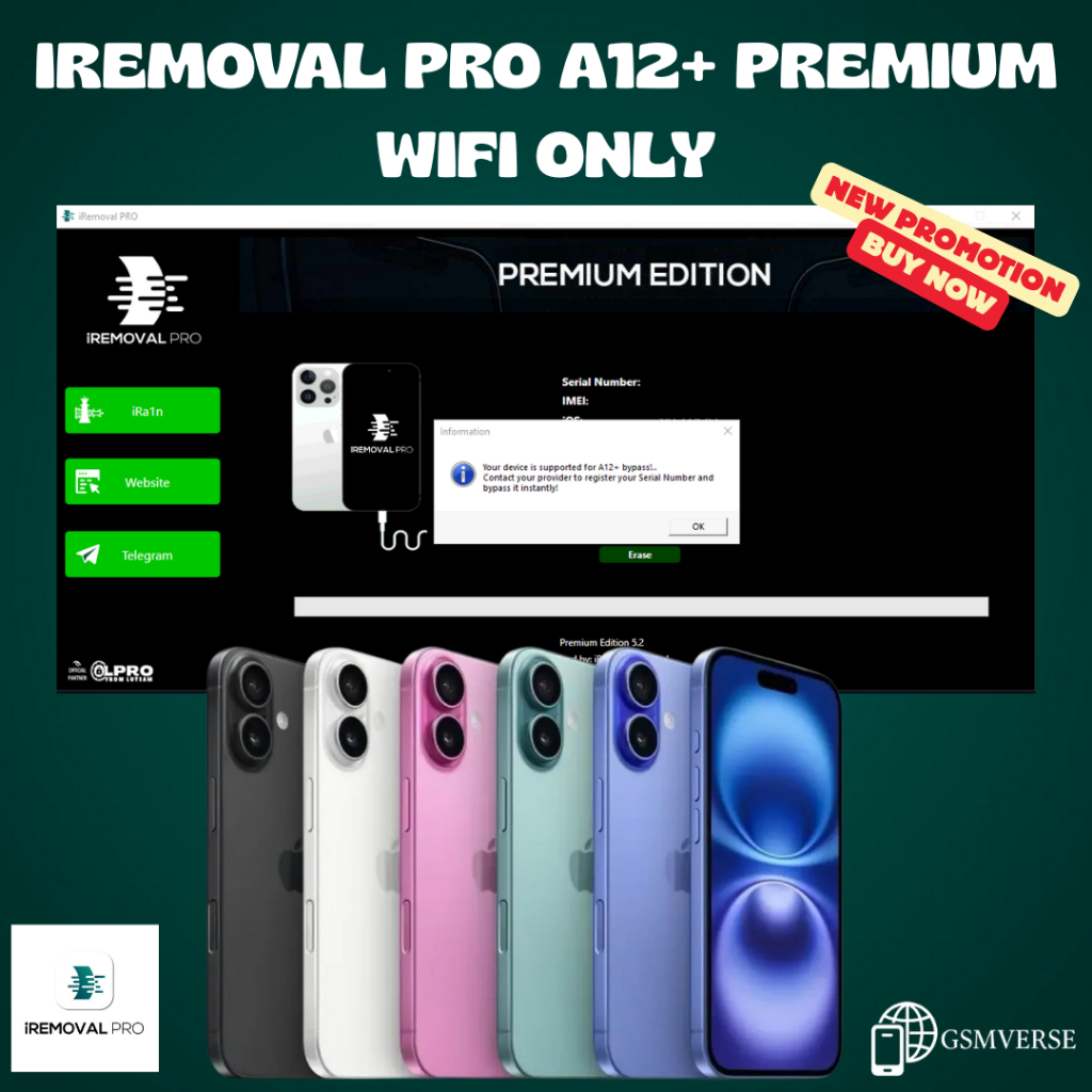IREMOVAL PRO A12+ PREMIUM WIFI ONLY ALL SERIES PROMOTION