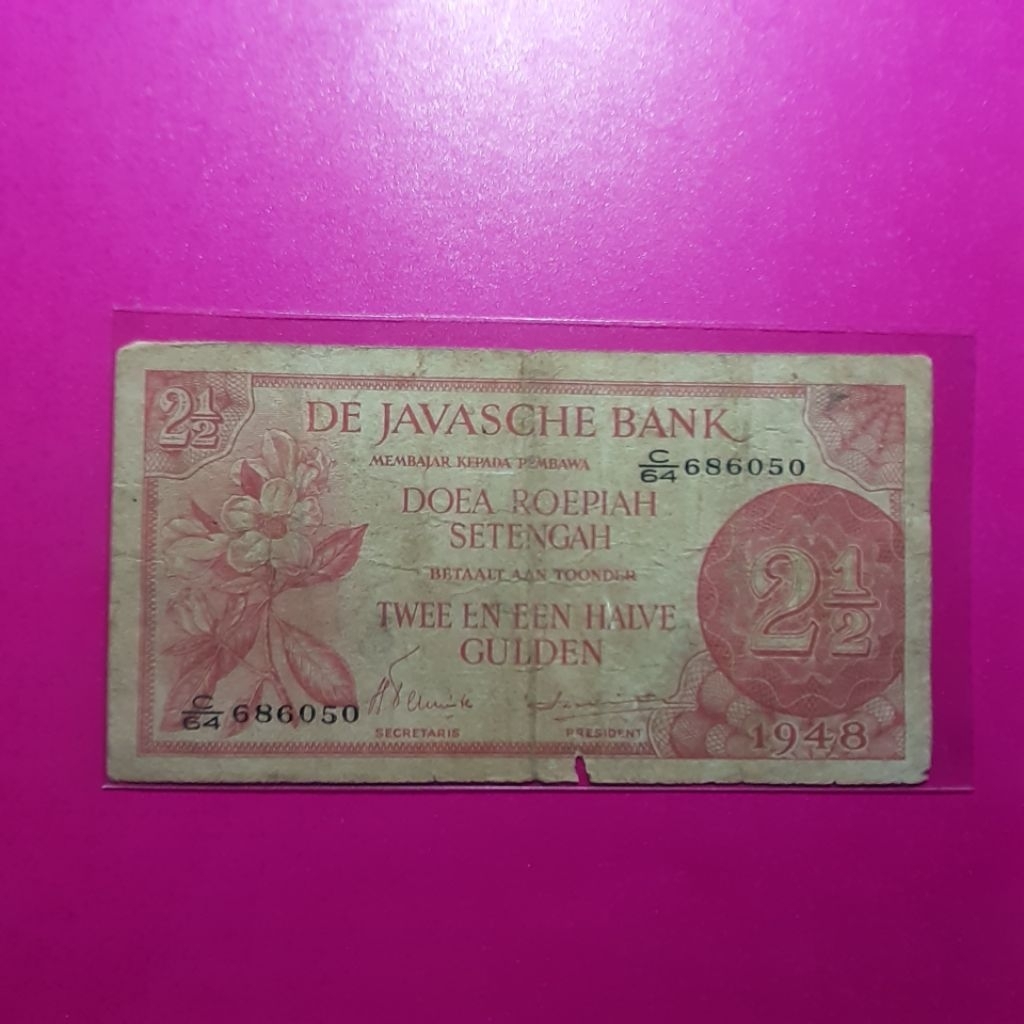 uang kuno 2.5 rupiah federal 1948