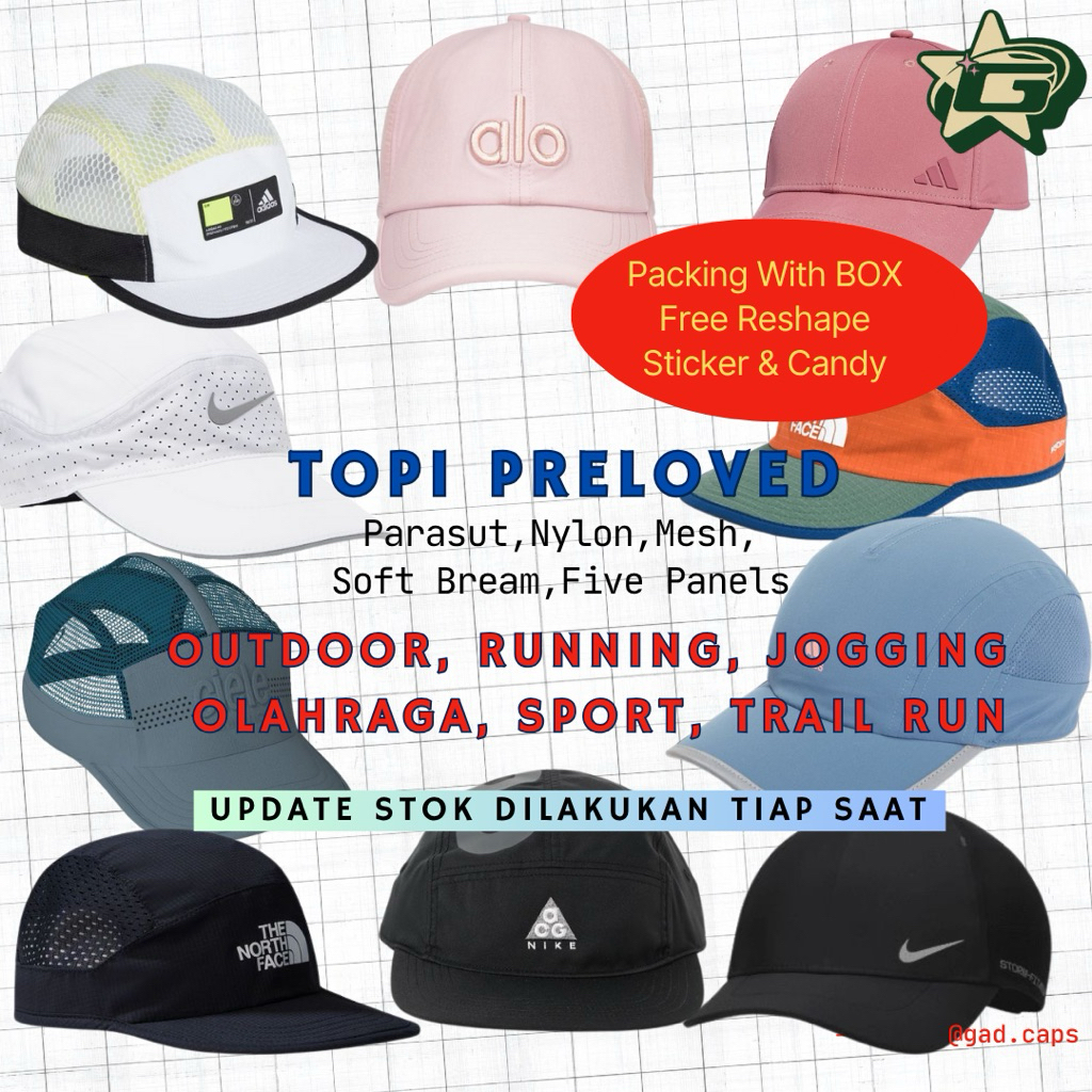 TOPI RUNNING, TOPI LARI, TOPI TRAIL RUN, TOPI OUTDOOR PRELOVED