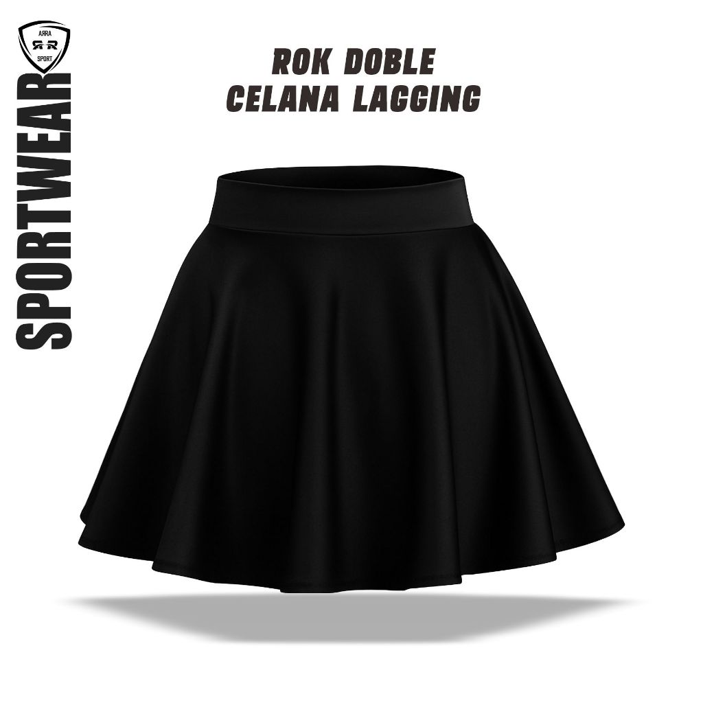 Rok Penutup Celana Lagging Skirt Celana Rok Olahraga Wanita Sport Senam Aerobic Zumba Jogging