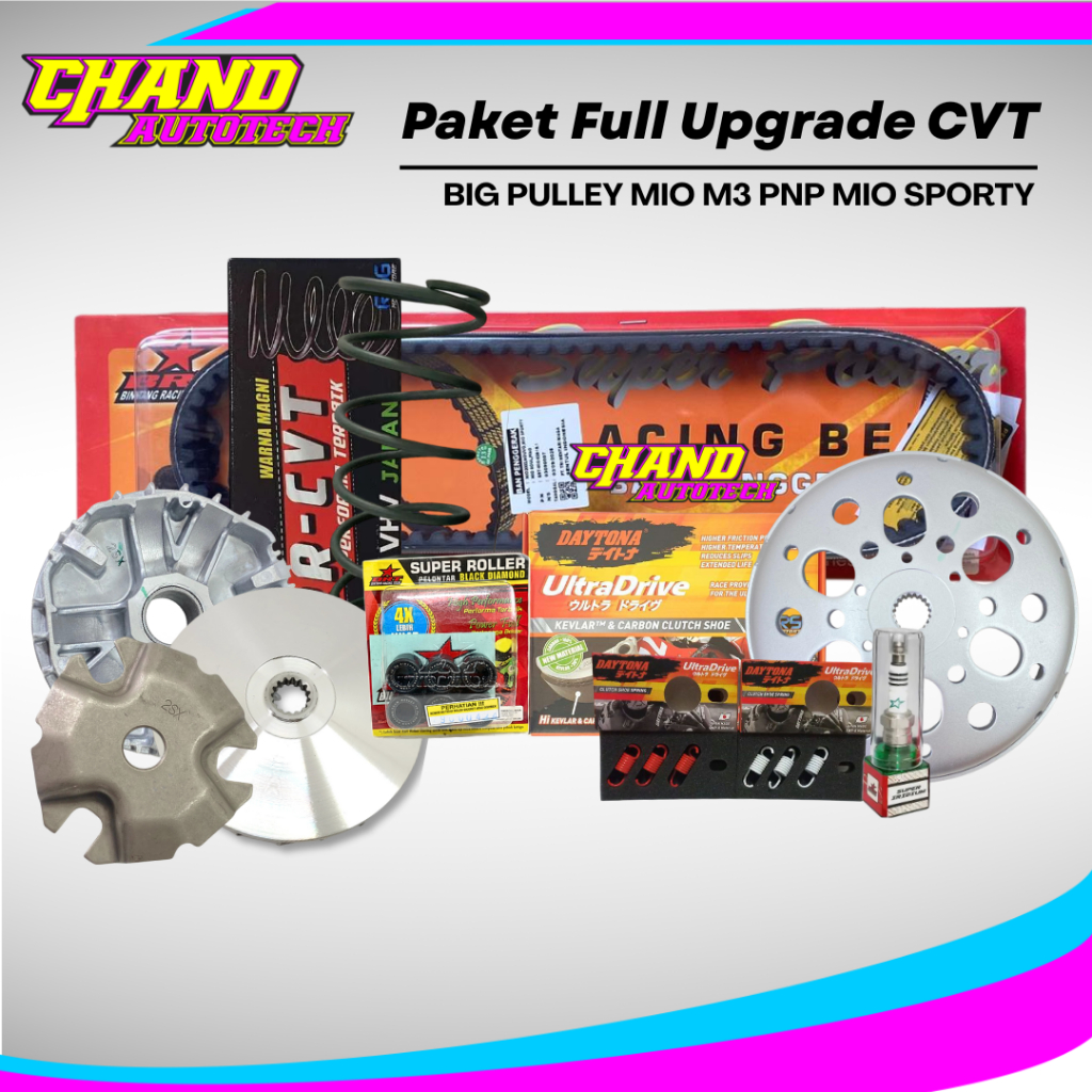 Paket Full Upgrade Big Pulley Pnp Mio Sporty Nouvo Z Mio Smile Mio Soul Karbu Pulley Mio M3 Pnp Mio 