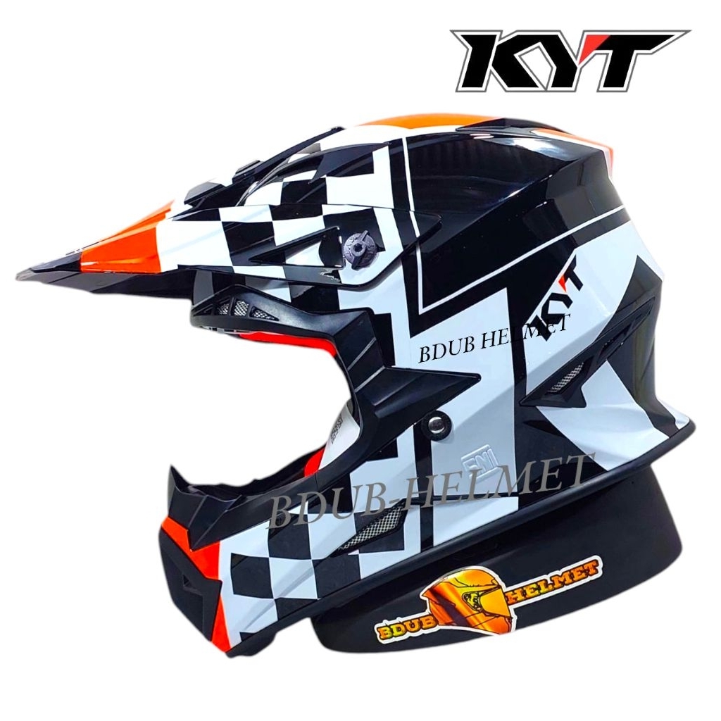 Helm KYT Cross Jumpshot #4 red fluo Original KYT